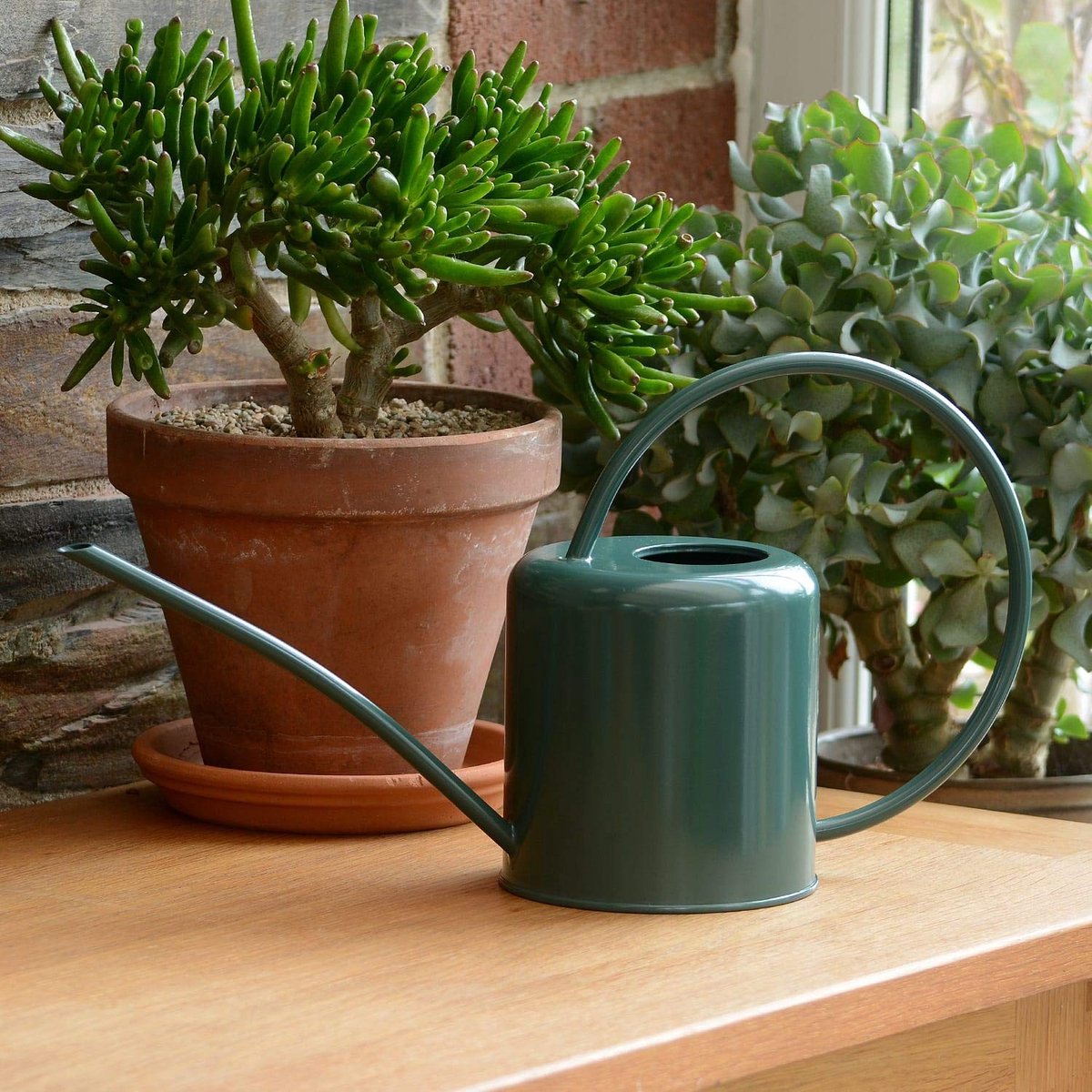 Omgoods- Binnengieter 1,4 Liter - Gieter van verzinkt staal - Gieter met smalle uitloop - Lichtgewicht - Duurzaam - Modern design