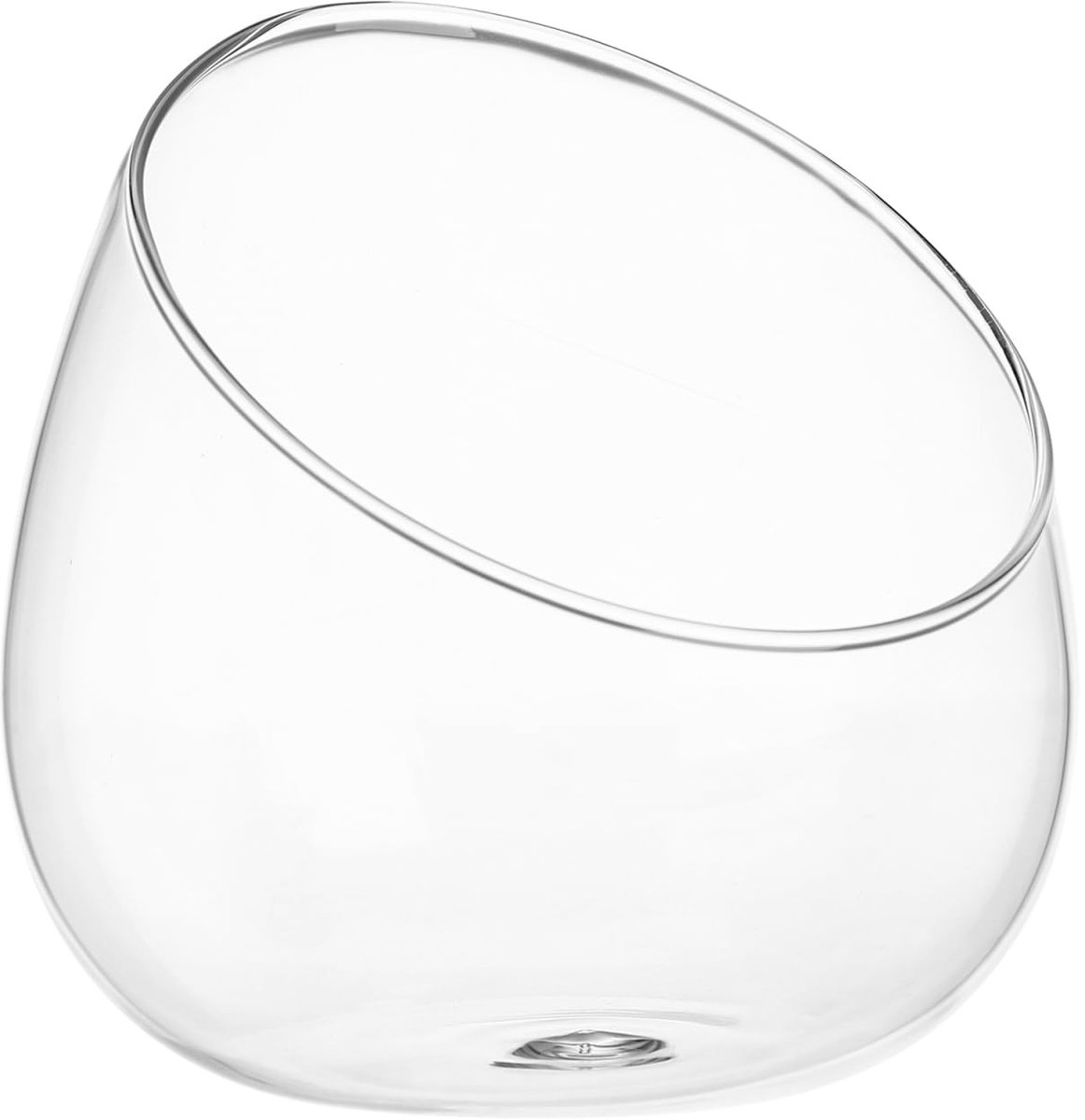 Omgoods- Bubble Cup - Heldere Glazen Terrarium Vaas - Decoratieve Plant Kom - Ronde Snoepglas - Afschuining voor Betere Kijkhoek - Transparant Glas