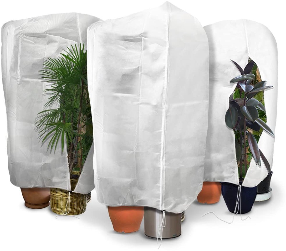 Omgoods - Set van 3 Winterbescherming voor Planten met Rits en Trekkoord