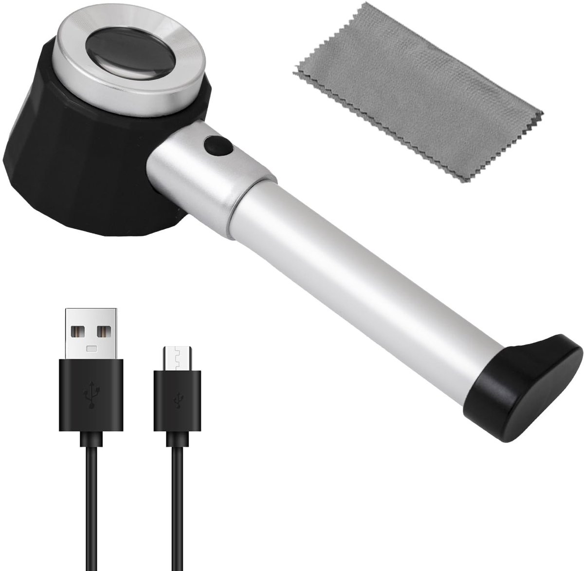 Omgoods - Handheld Vergrootglas met LED Licht en Meetlat voor Juwelen