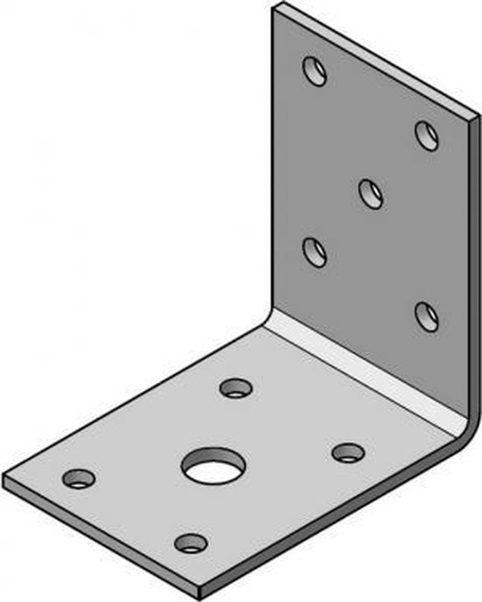 BAT - hoekanker zonder ril / hoekijzer - 35mm x 50mm x 50mm - sendzimir verzinkt (prijs per 50 stuks)