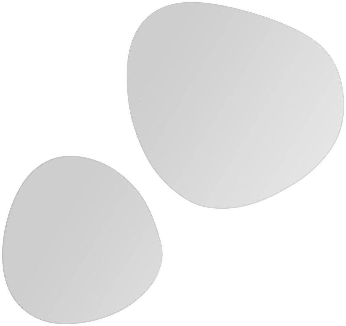 Set van 2 zelfklevende spiegels in kiezelvorm 30/40 cm MIROIR