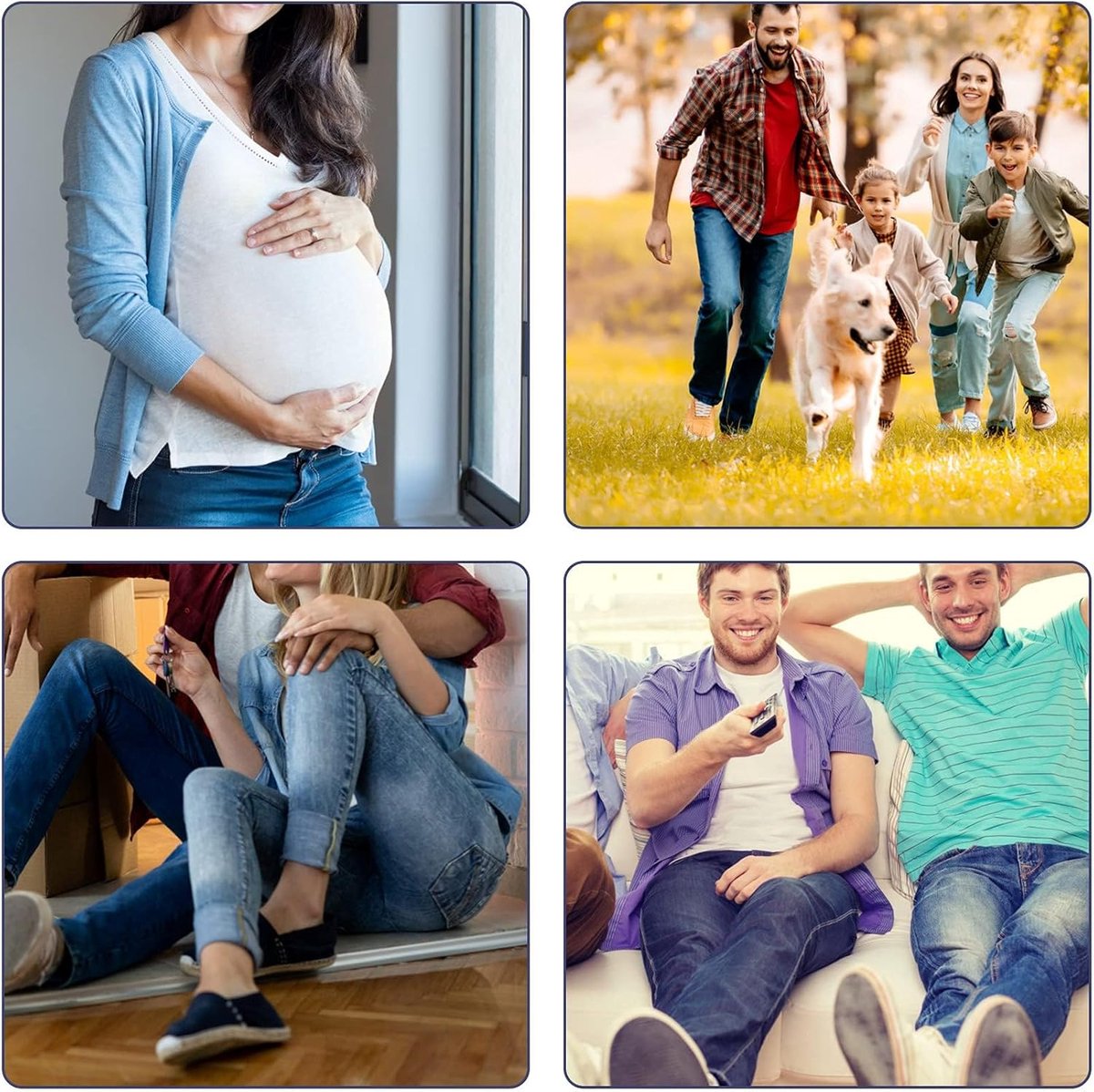 Set van 6 taillebandverlengers – Verstelbare verlengers voor broeken en jeans – Unisex elastische tailleverlengers -Geschikt voor zwangerschapskleding -Verlengers met knoopsluiting (niet naaien nodig) om de taillemaat aan te passen – foto 4