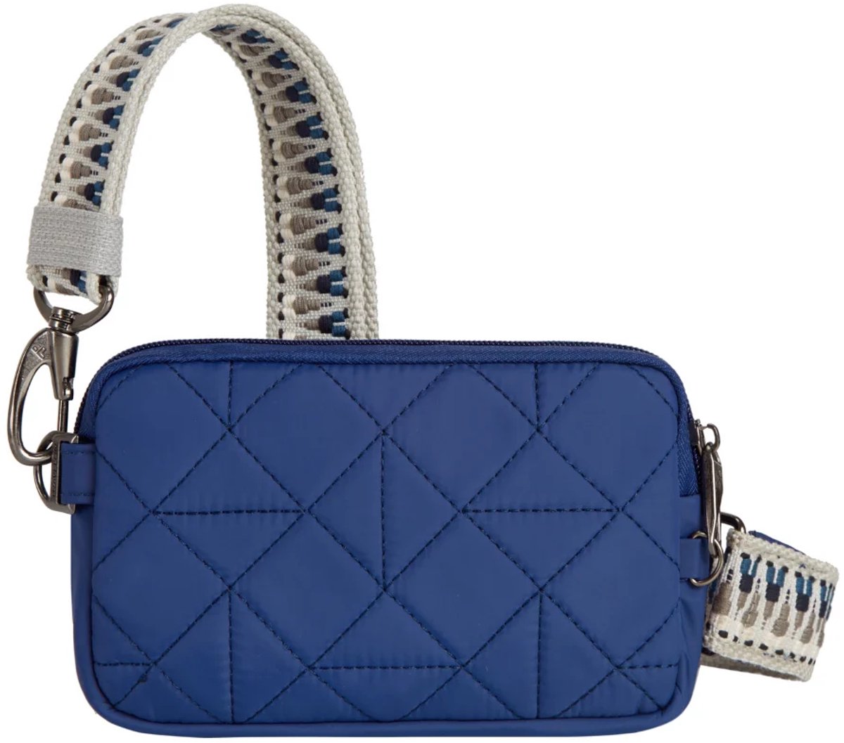 Travelon Boho Anti-Diefstal Telefoon Sling - Compact Telefoontasje & Crossbody Portemonnee - Blauw