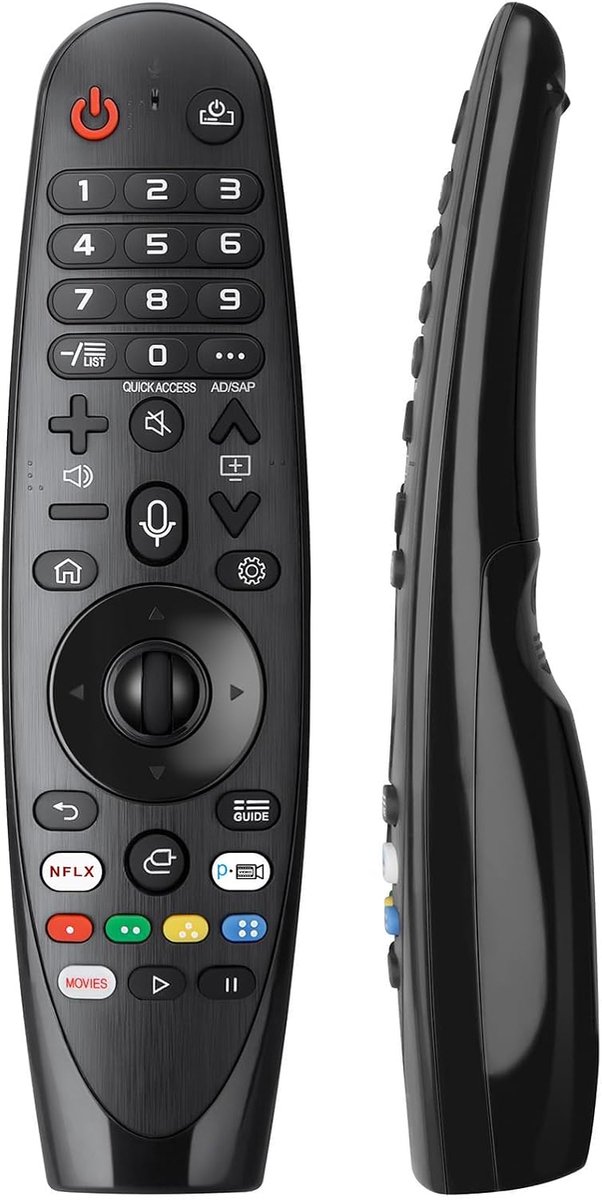 SnelShoppen - Magic Afstandsbediening met Muiskursor en Stemfunctie voor LG Televisies - Origineel Compatibel met LG UHD, OLED, QNED, NanoCell 8K/4K S
