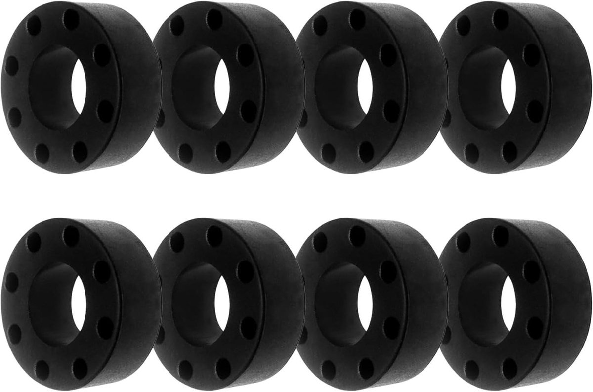 Tafelvoetbal Buffers - Reserveonderdelen Voetbal - Spelonderhoud - Krasbestendig Rubber - 8 stuks - Zwart