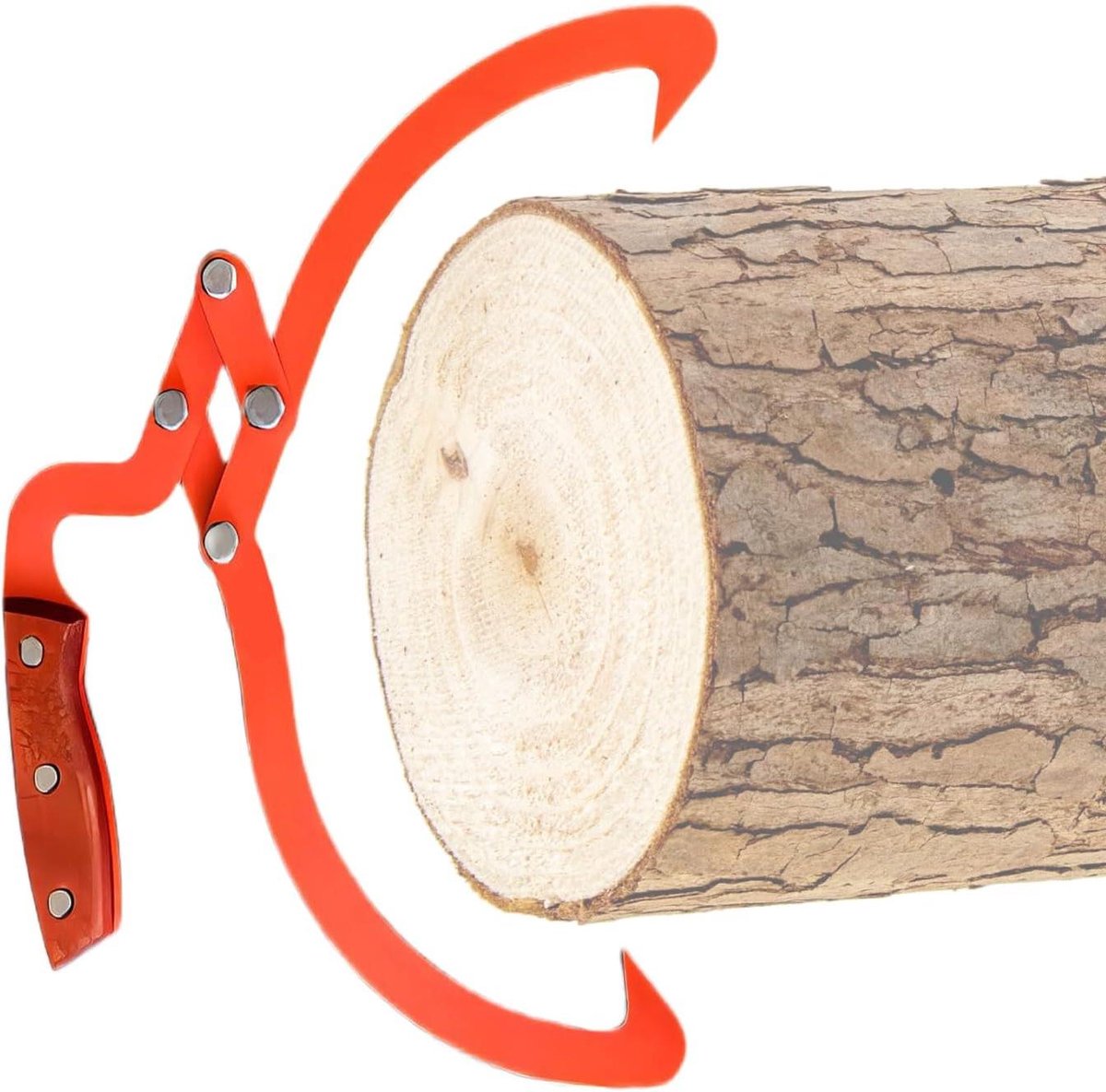 Houten Grijptang - Heftang Stammenklem - Tuintaken Uitvoeren - Dubbele Klauw Grip - 51 cm Lengte - Oranje