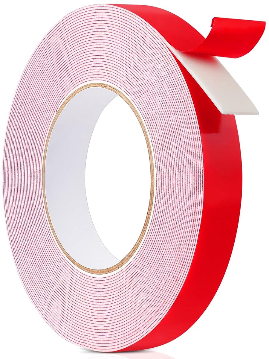 SnelShoppen - Dubbelzijdige Montagetape 10m x 20mm, Extra Sterk, 1mm Dikte, Waterdicht, Foam Tape voor Auto, Woonkamer, Kantoor, Wanddecoratie