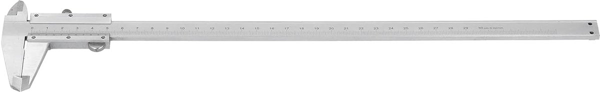 SnelShoppen - Hoogwaardige Caliper van Hoog Koolstofstaal, Precisie Meetinstrument, Micrometer Schaalmeter 0-300mm voor Werkstuk Breedte en Hoekmeting