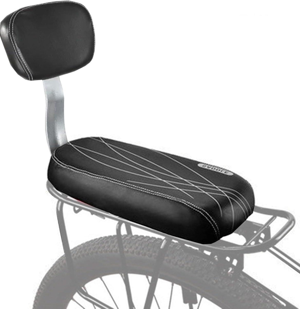 Kinderfietsstoeltje Achter - Fietsstoel Kinderen - Veilig Vervoeren - Met Rugleuning - 37x25x16 cm - Zwart
