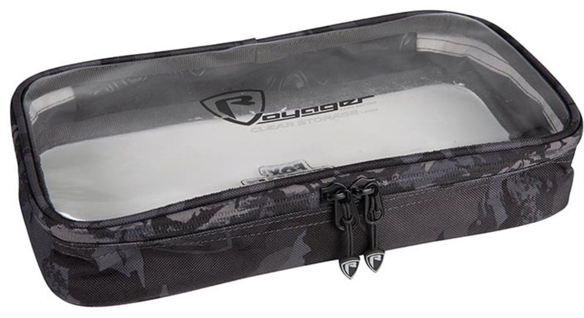 Fox Rage Voyager Camo Clear Storage – Transparante Opbergtas voor Kunstaas en Accessoires - Maat : Large