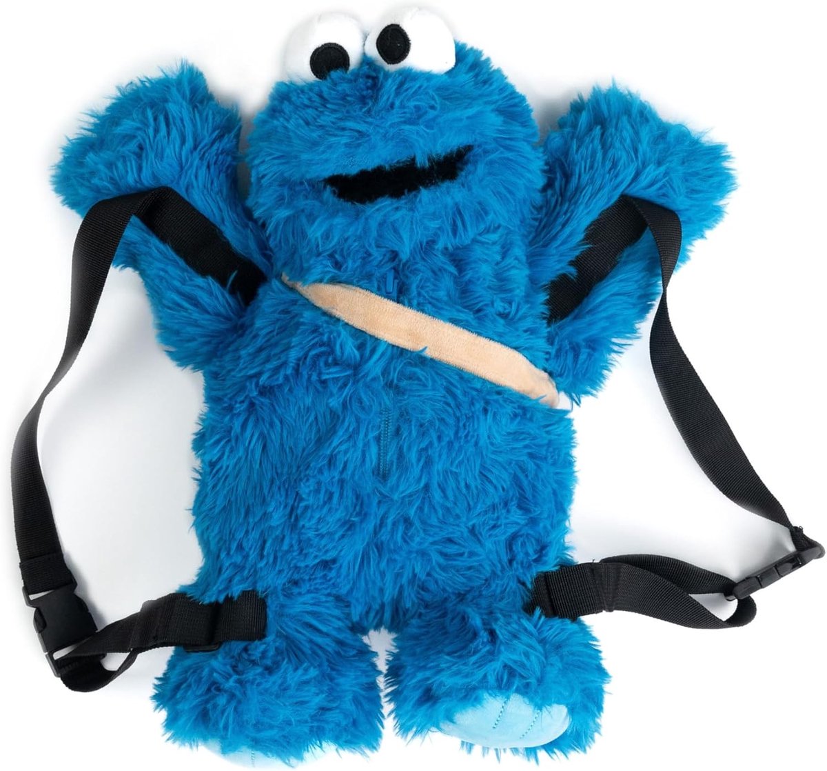 Cookie Monster Unisex rugzak blauw/zwart fan-merch, tv-series, blauw, 38 cm