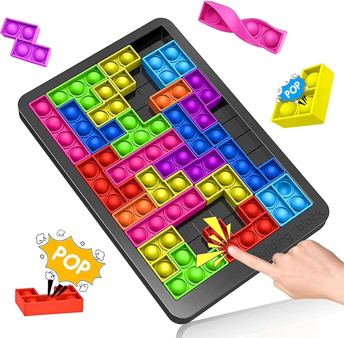 Sensorisch speelgoed voor autism, siliconen puzzelbordspel, fidget-speelgoed voor meisjes en jongens, bubbel-popper, stressverminderend speelgoed voor kinderen van 4, 5, 6, 7, 8 jaar