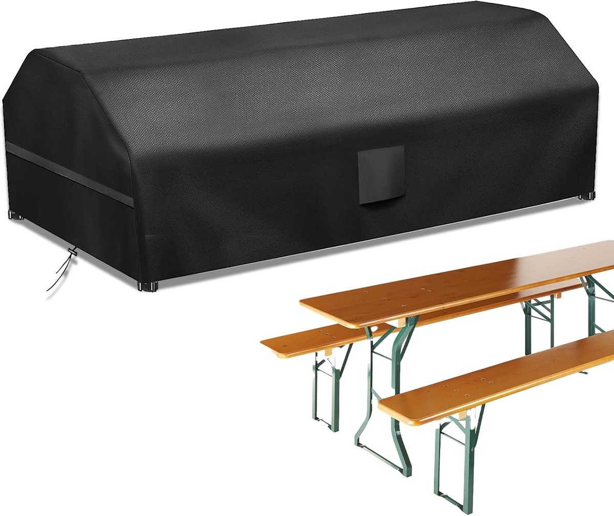 Biertentset 220 x 120 x 75 cm, weerbestendig en robuust met 420D-beschermhoes, perfect voor biertuin, evenementen en catering.