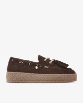 VIA VAI Rox Romee Loafers Dames - Suède - Bruin - Maat 40