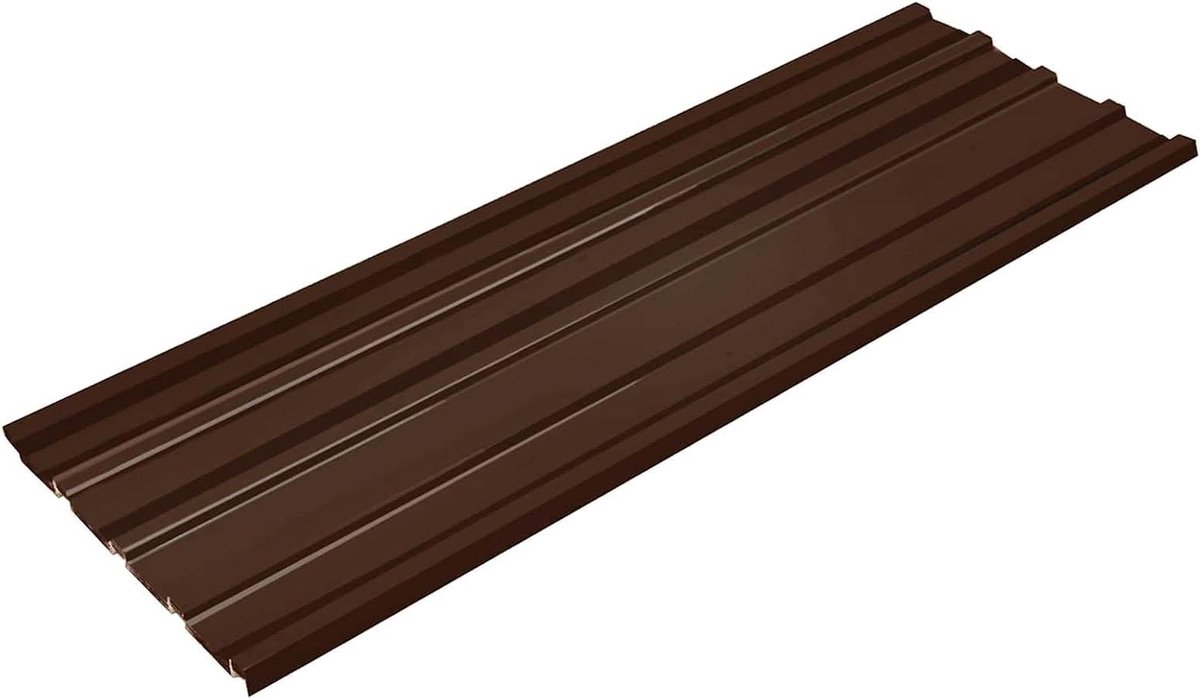 Dakplaten Golfplaat - Golfplaten Schuur - Garage Overkappen - Verzinkt Staal - 12 stuks 129x45cm - Bruin
