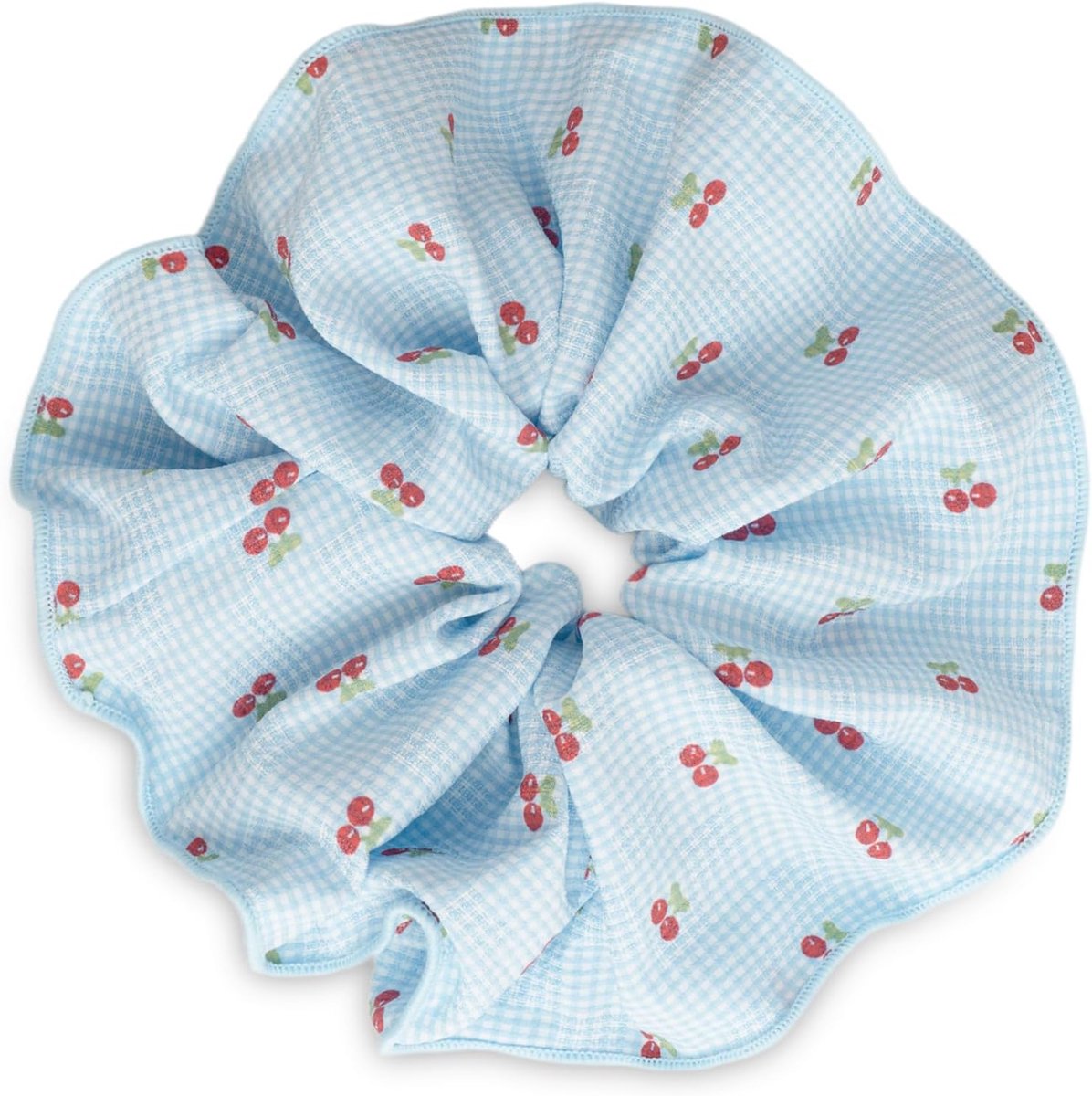 SnelShoppen - Scrunchie Gecontroleerde Stof Haar Elastiek Band Zacht Comfortabel voor Groot Haar, 18 cm, Scrunchies Ponytail Houder, Haar Bobble voor