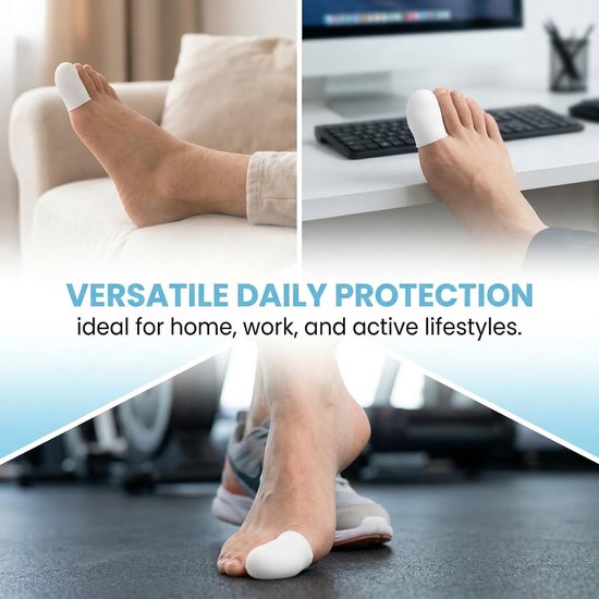 Beschermende Silicone Teenbeschermers, Verpakking van 10 Stuks, Ademend en Comfortabel, Ideaal voor Voetbescherming en Blarenpreventie — afbeelding 2