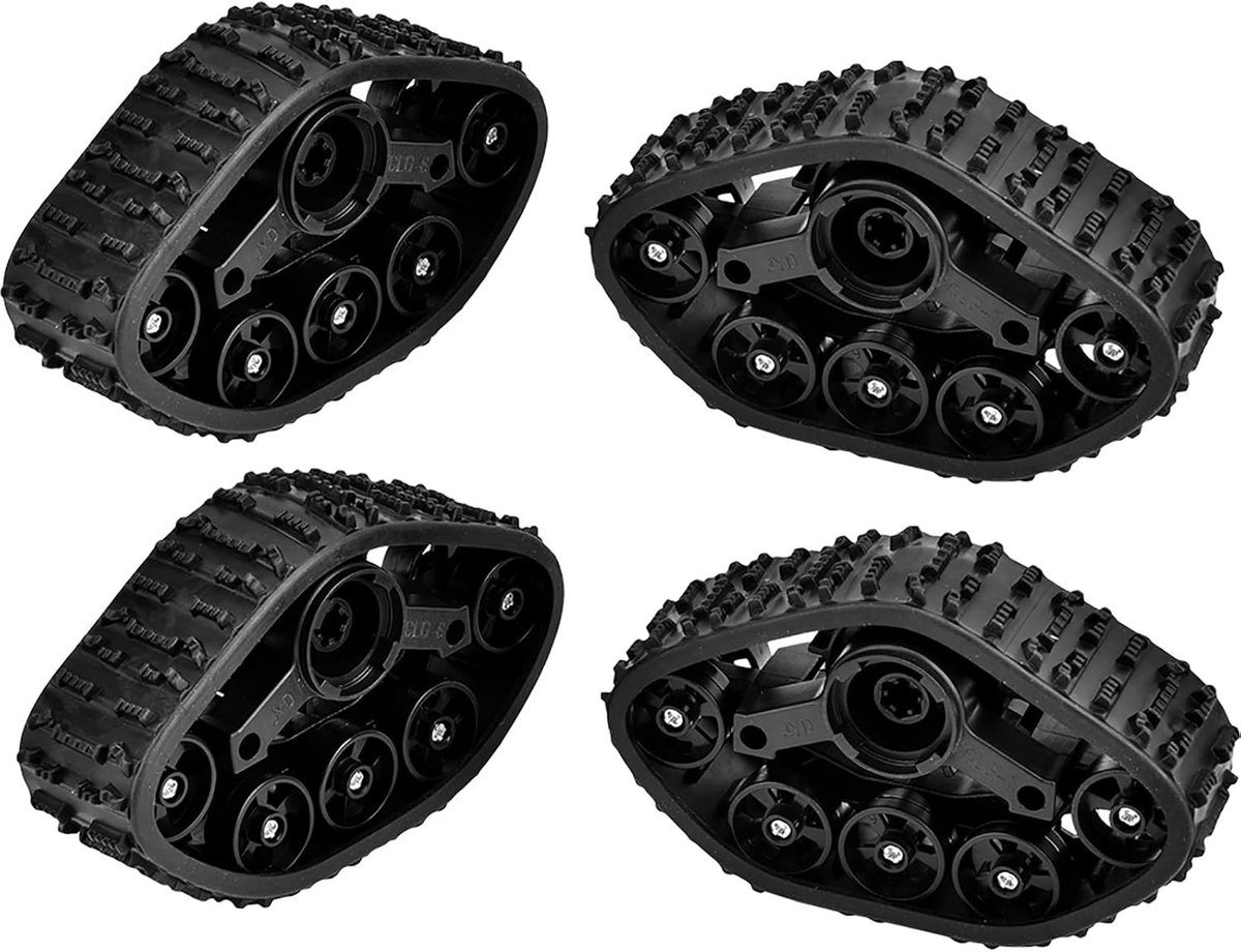 Set van 4 Rubber Banden voor RC Auto's - Geschikt voor 1/16 RC Militaire Voertuigen en Modelbouw