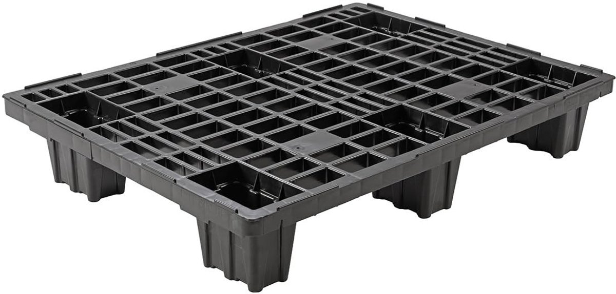 Industriële Plastic Pallet Half 80 x 60 cm - Zwart