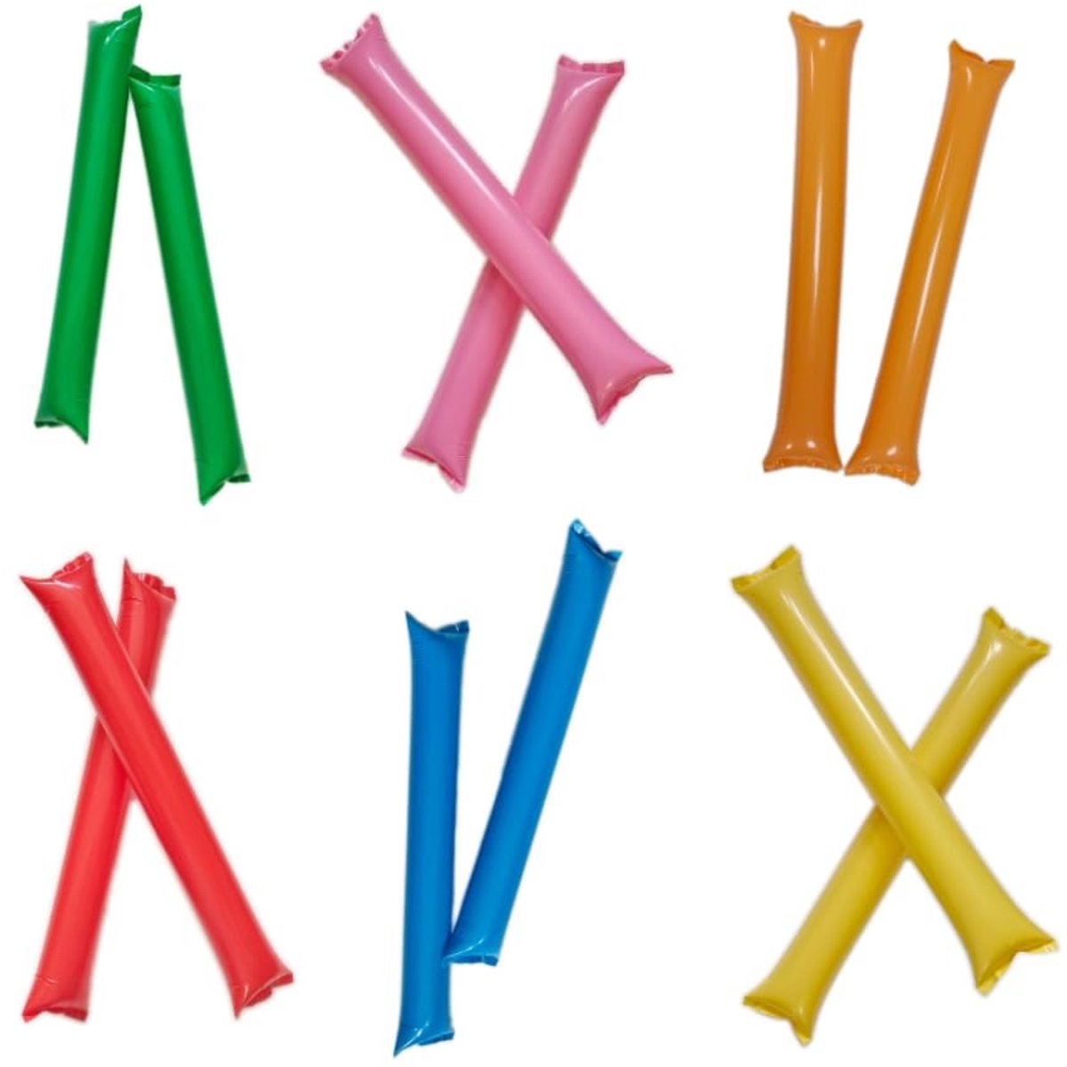 Set van 30 Paar Opblaasbare Swatters - Multikleur - 60 cm
