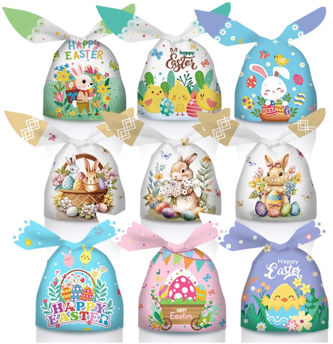 Paasgeschenkzakjes - Set van 90 Snoepzakjes voor Feesten