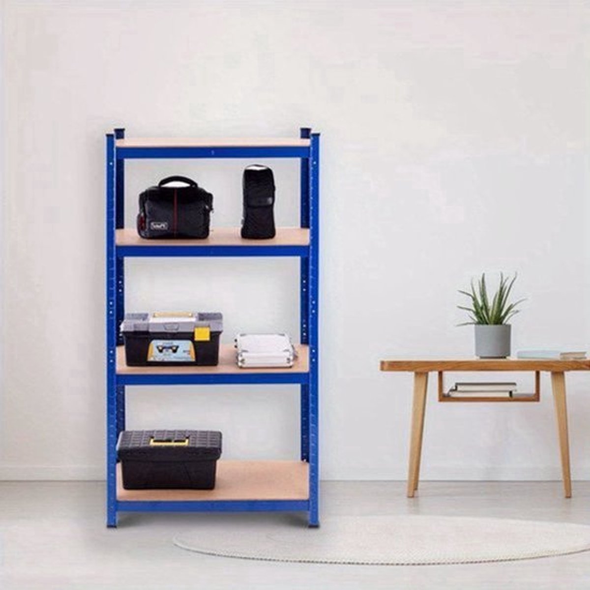 Heavy-Duty Stelling – Opslagrek – Metaal Rek – Werkplaats Rek – Kelder Rek – 720 Kg Draagkracht – 80 x 40 x 160 cm – Boltless Montage