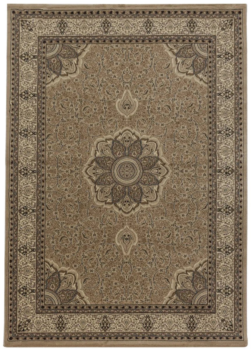 Dutch XXL Perzisch Tapijt | Kashmir | Medaillon | Beige | 80x150 cm