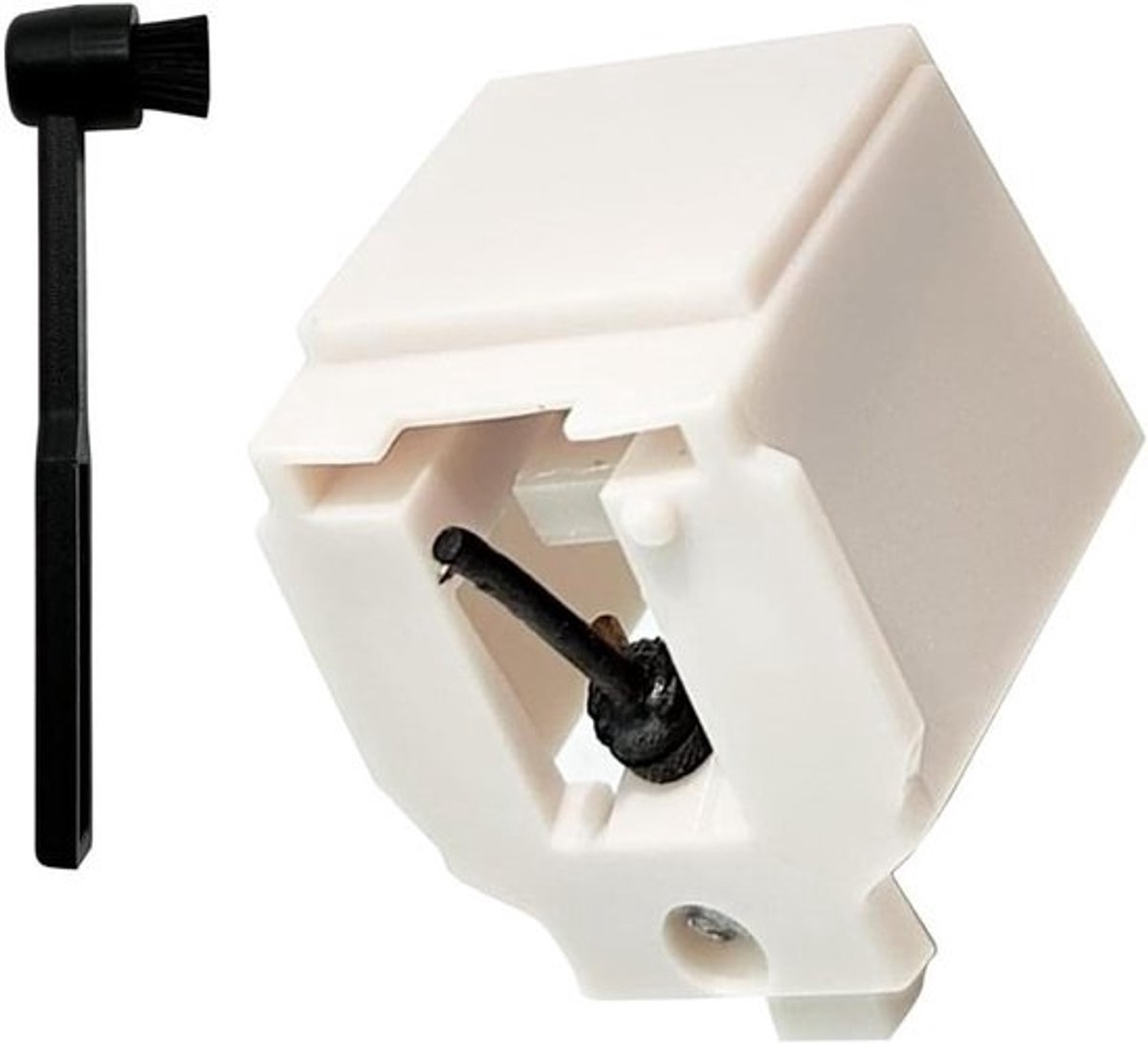 Platenspeler Naald - Stylus Naald - Muziek Luisteren - Koolstofvezel Naaldsteel - 1 Stuks - Wit