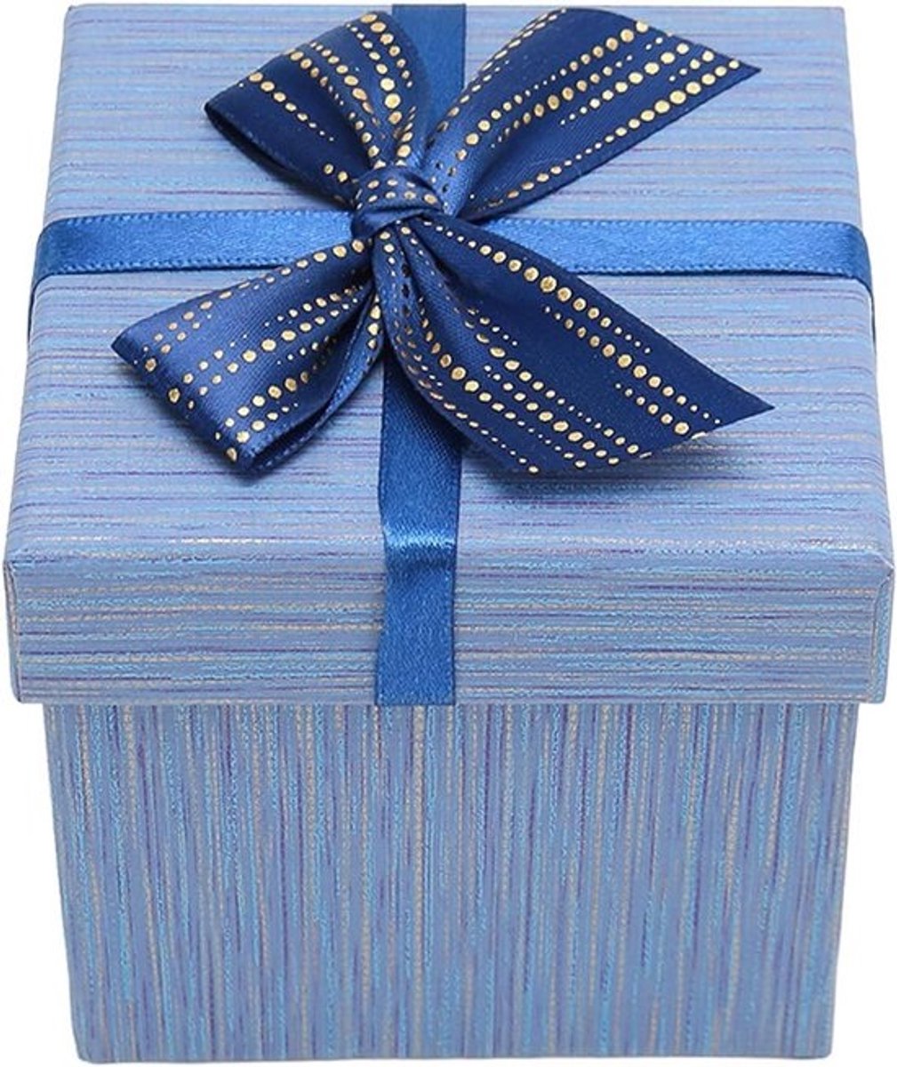 Cadeaudozen met deksel - Geschenkdozen Verpakking - Cadeaus Inpakken - Stevig Karton - 10x10x10 cm - Blauw