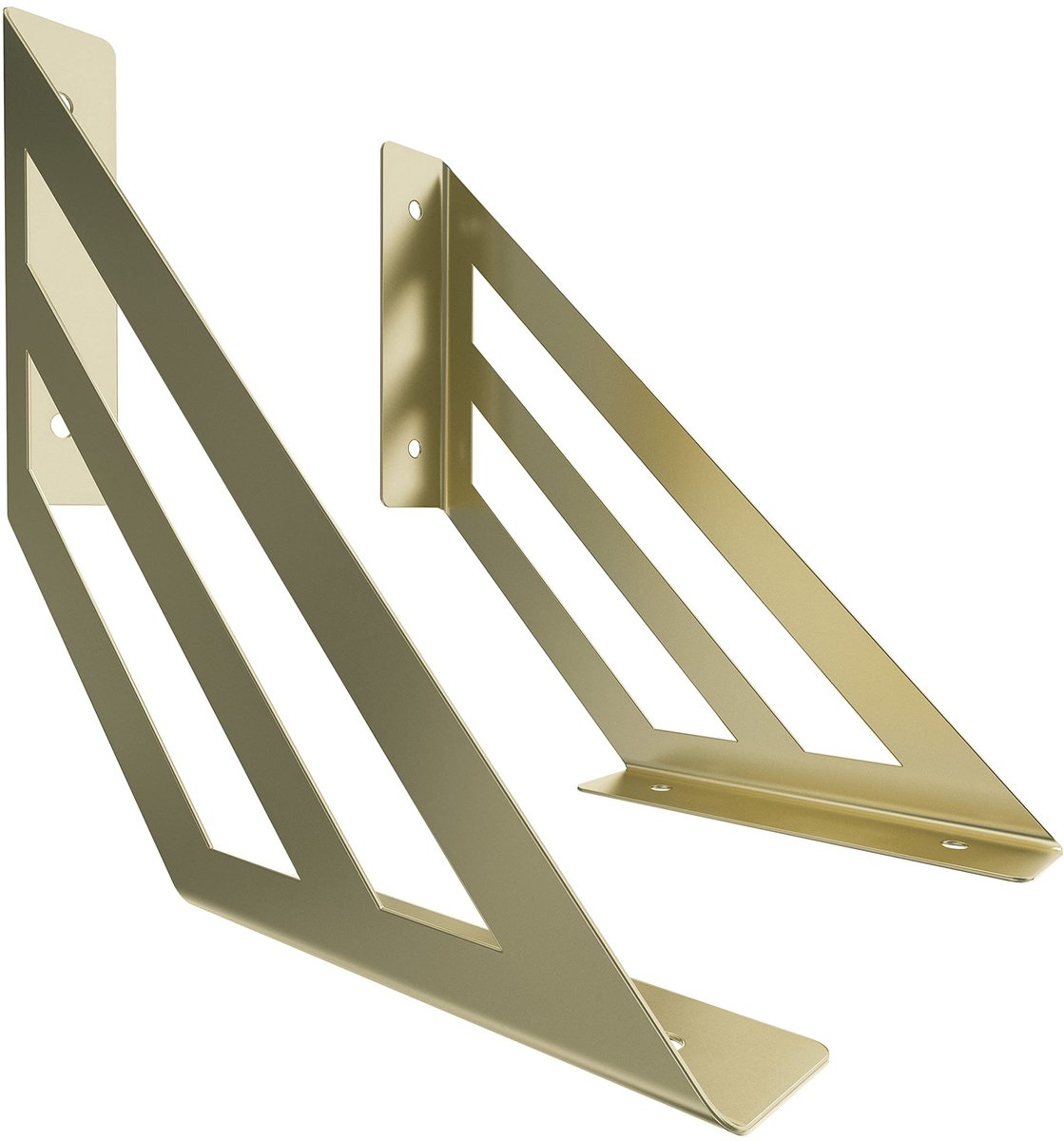 Wandbeugel voor Planken - Gouden Stalen Decoratief Ontwerp