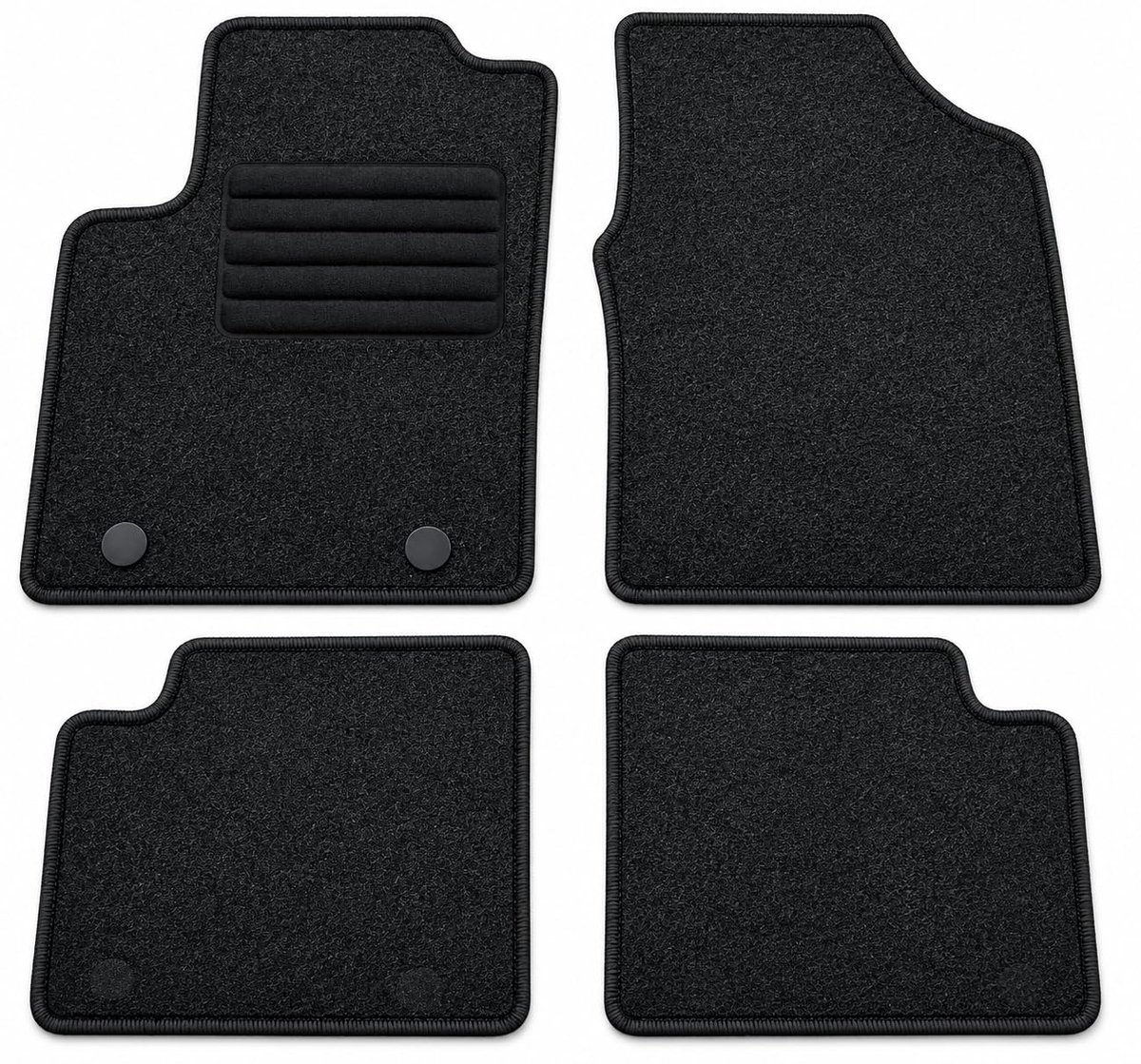 Velours Vloermatten Set (4-Piece) voor Ford KA 2 - Zwart