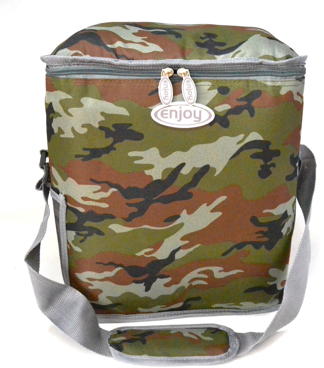 Koeltas 22L - Draagbaar en geïsoleerd - Leger camouflagedesign