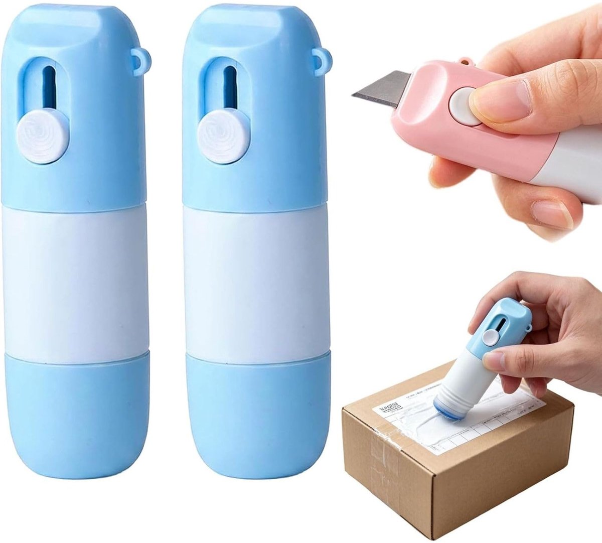 Thermische Papierwisser - 2-in-1 Pen en Cutter - Blauw