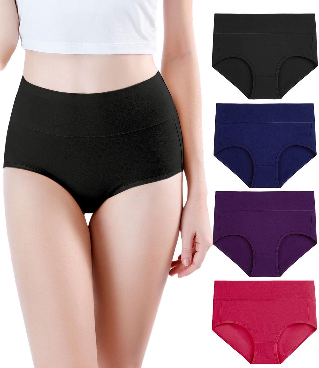 Modal Ondergoed 4-Pack - Hoog Taille - Diverse Kleuren