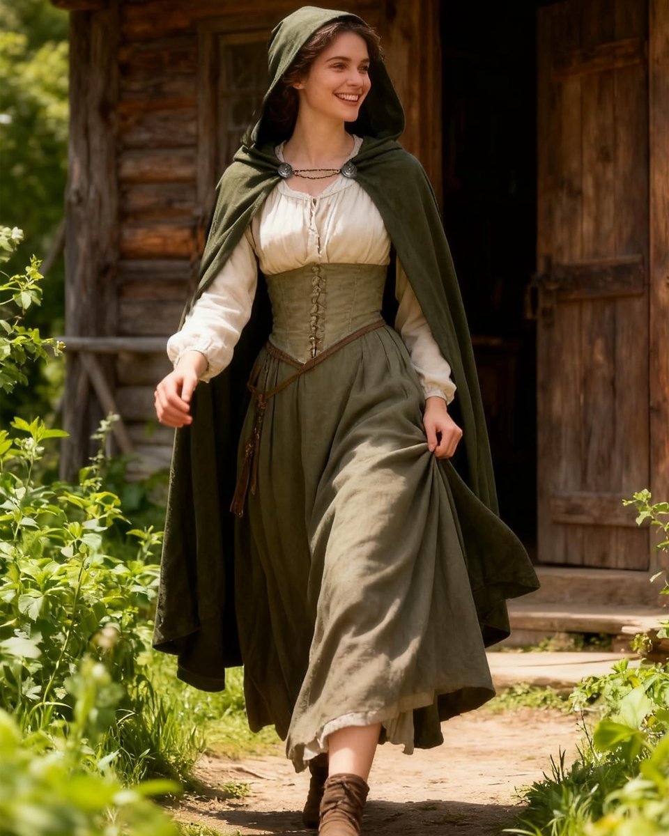 Middeleeuwse Wrap Renaissance Cloak met Gesp voor Vrouwen - Perfect voor Halloween Cosplay, Kostuum en Feestjes (Legergroen)