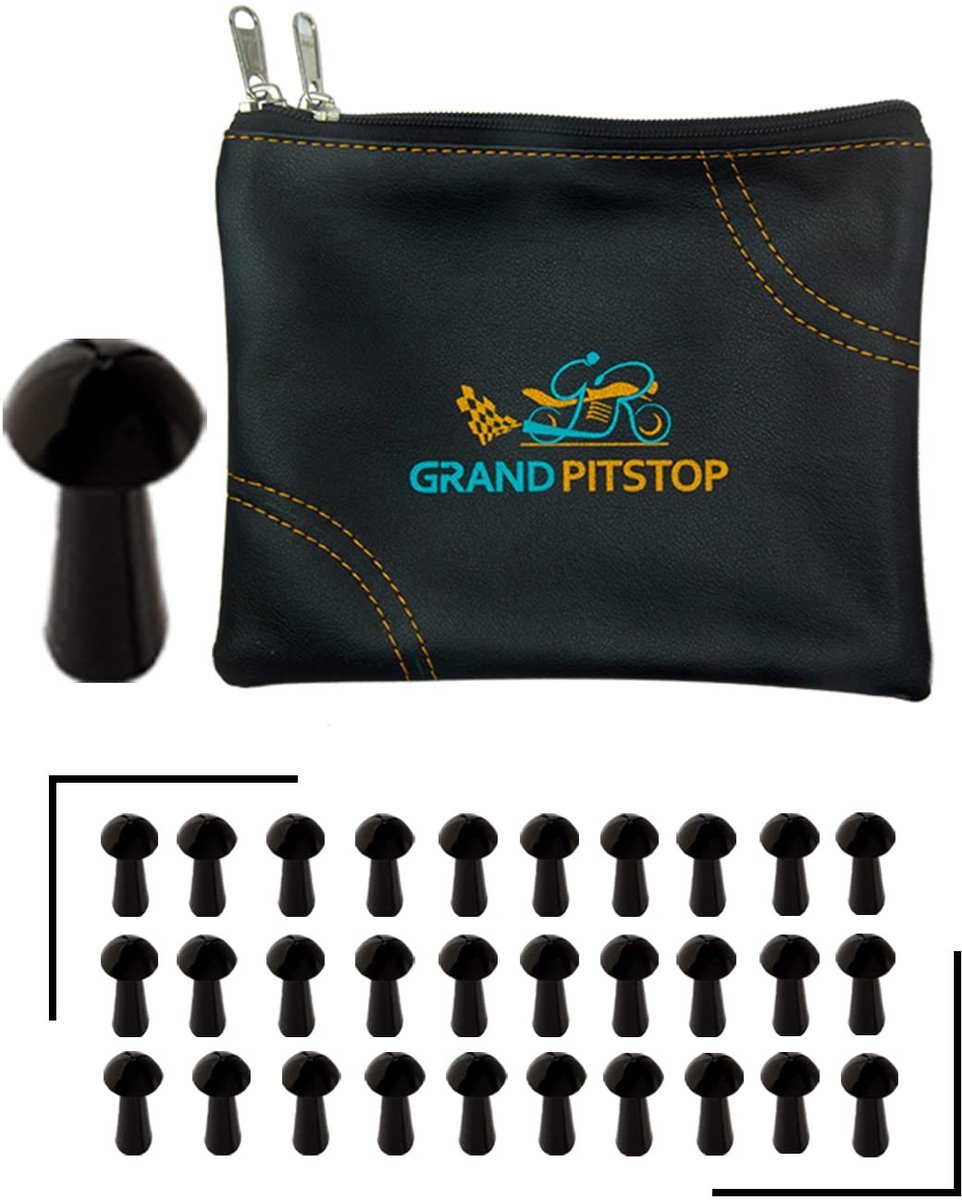 Tubeless Tyre Puncture Plugset - 30 Stuks Zwart