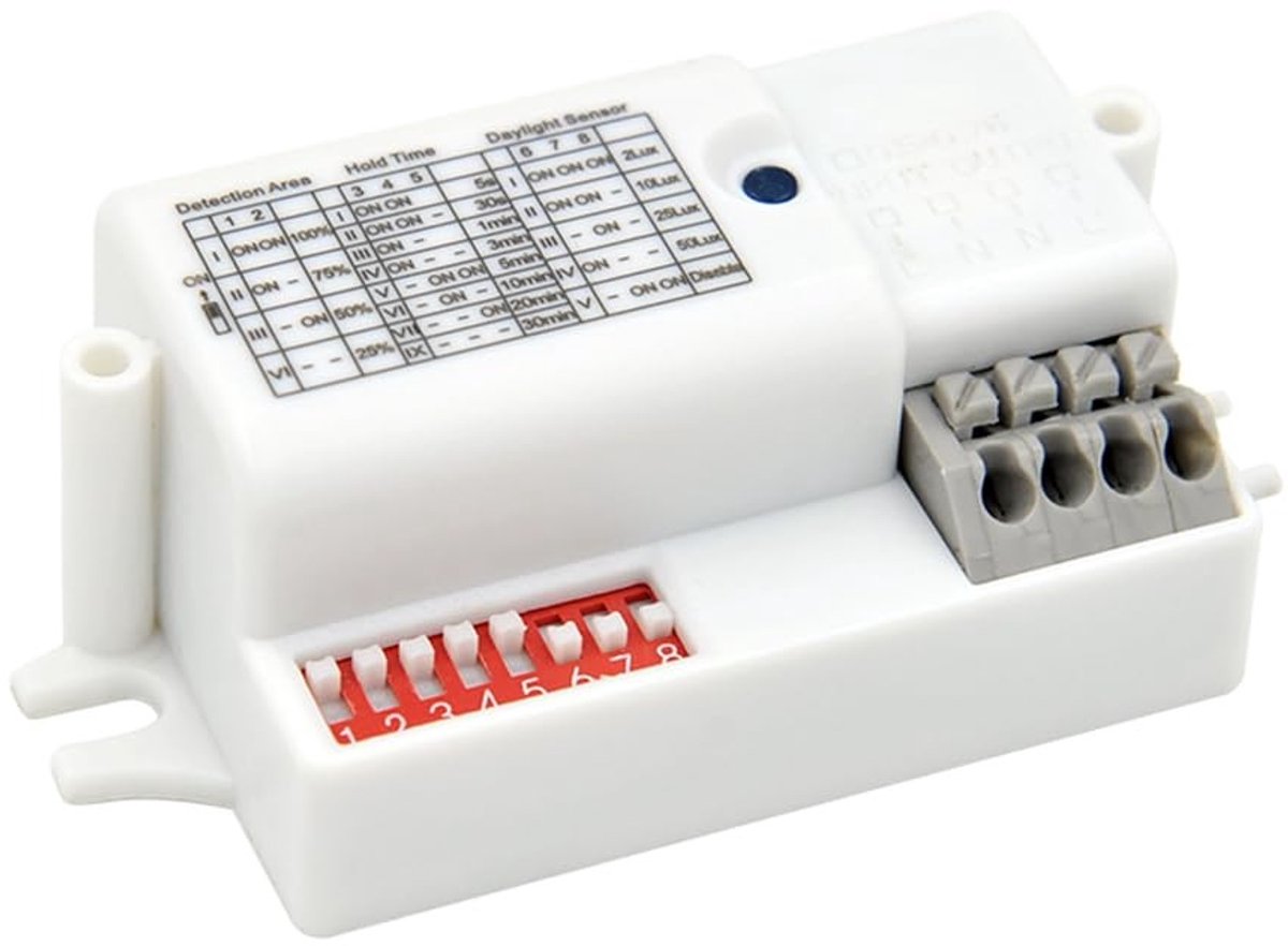 Microwave Bewegingssensor - Hooggevoeligheid - Wit