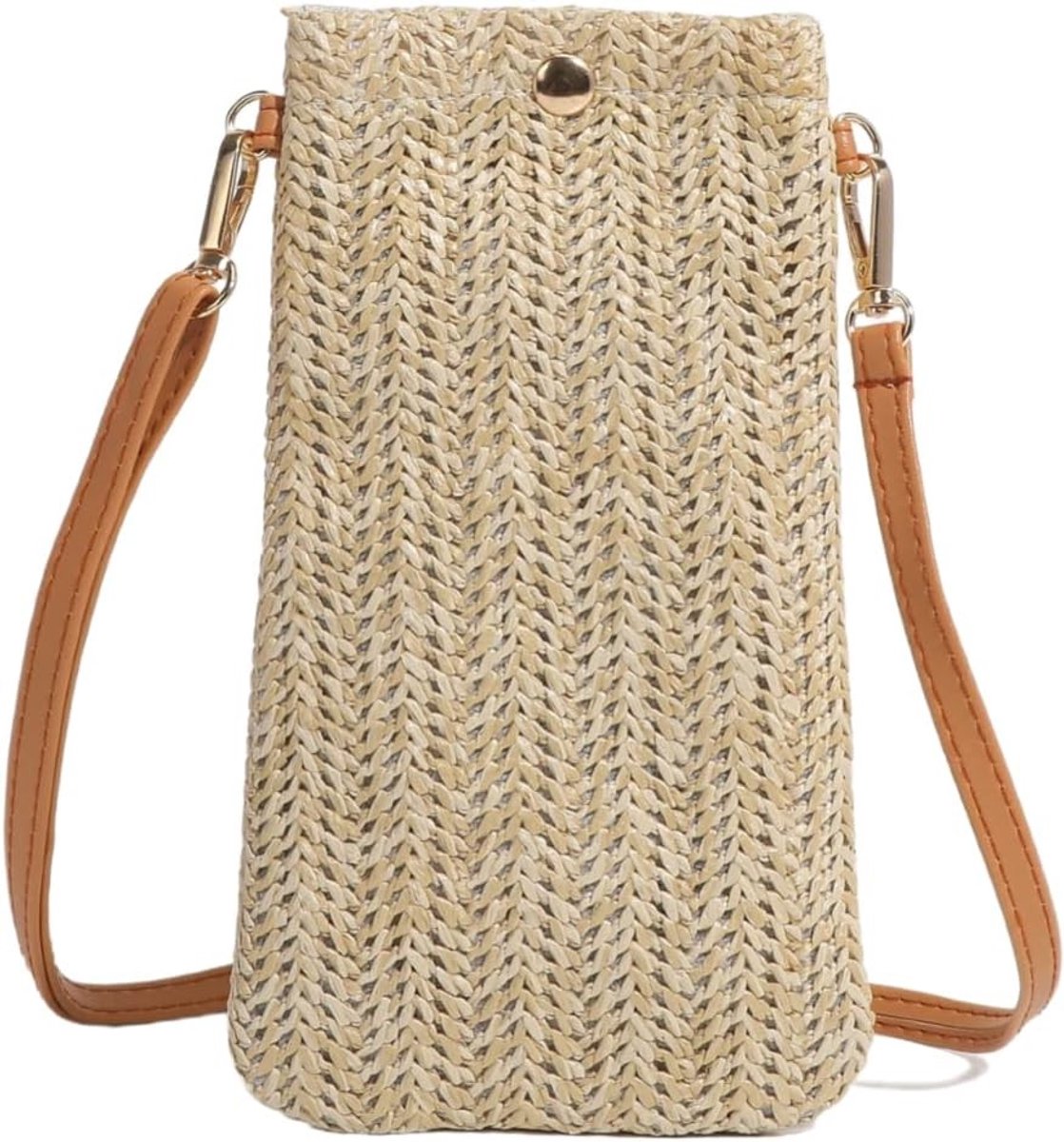 Crossbody Tas voor Vrouwen - Kleine Schoudertas met Lange Strap, Ideaal voor Mobiele Telefoon en Stranduitstapjes, Geel