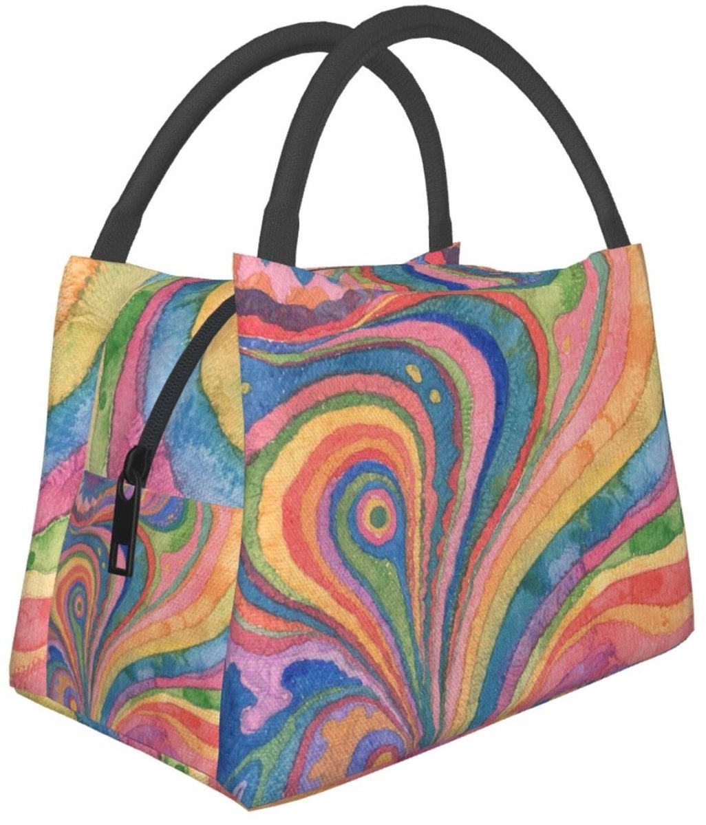 Opvouwbare Geïsoleerde Lunch Box - Lekbestendig - Rainflurry Print