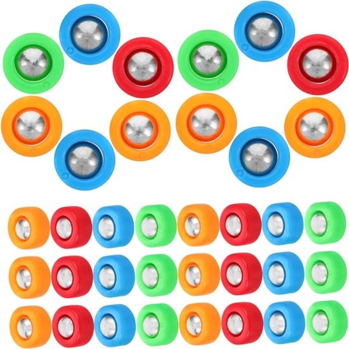 Mini Shuffleboard Pucks - Curling Rollers Tafelblad - Familie Spel - Duurzame Kunststof Metaal - 19 cm - Diverse kleuren