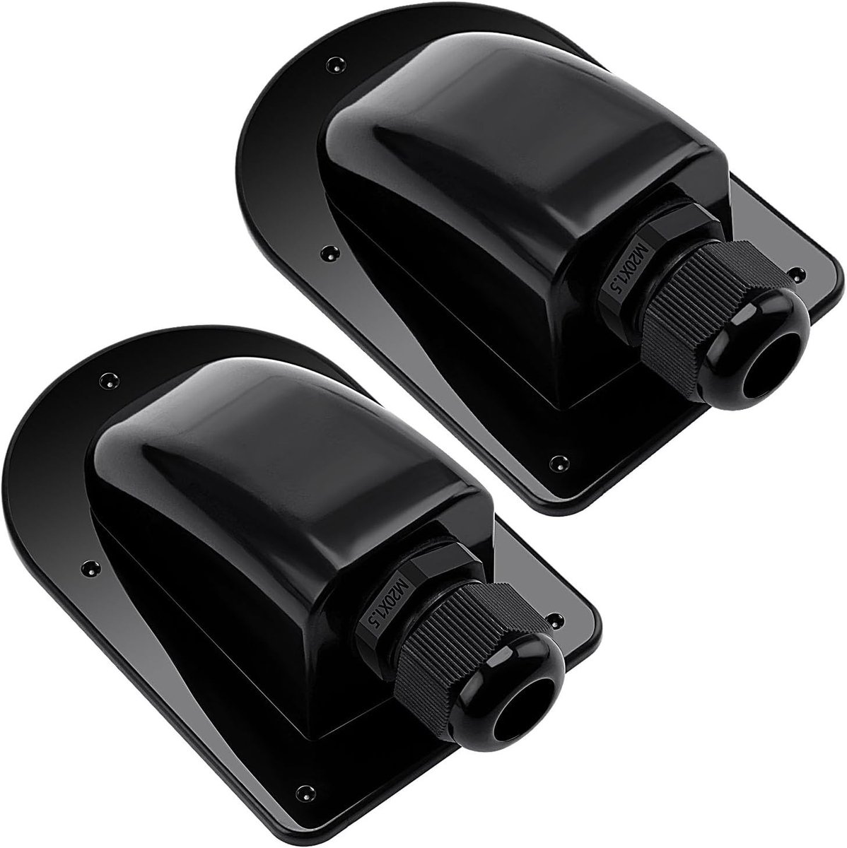 2 Stuks Zonnepaneel Dakdoorvoer, Waterdichte ABS Kabeldoorvoer voor 6-12mm Kabels, Geschikt voor Camper, Caravan en Boot Systemen