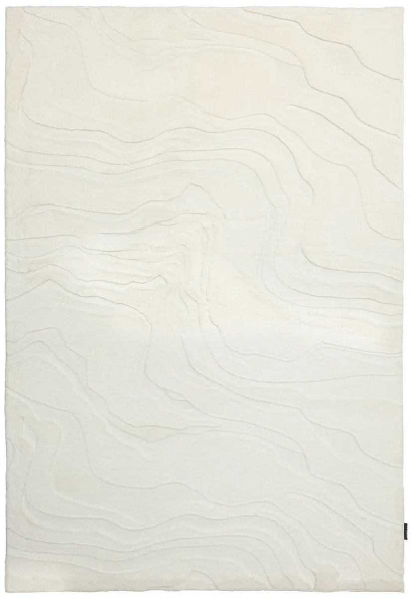 Dutch XXL Japandi Vloerkleed | Tapijt | Cosmic | Reliëf | Wit | 160x230 cm