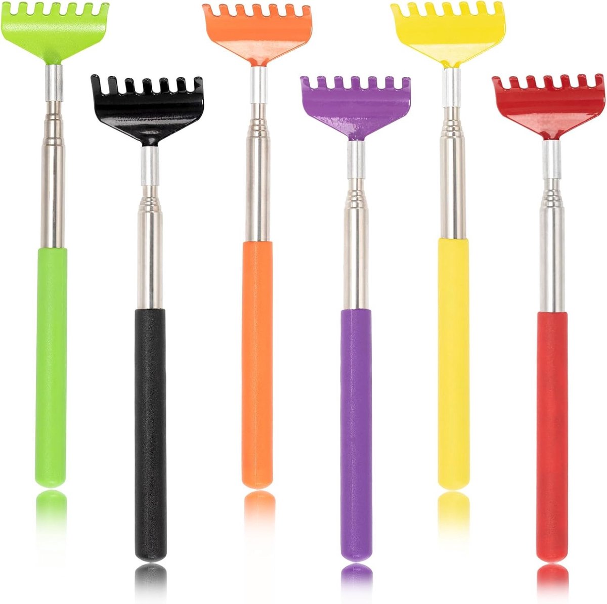 Set van 6 Uittrekbare Rugkrabbers, Verstelbare Massager voor Lichaam, Hoofd en Benen, Perfect voor Ontspanning en Verlichting