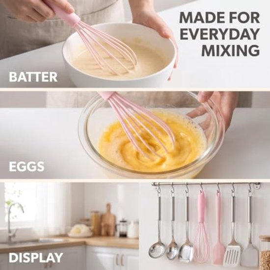 Multifunctionele Eiwitklopper - Roze Handmixer — afbeelding 3