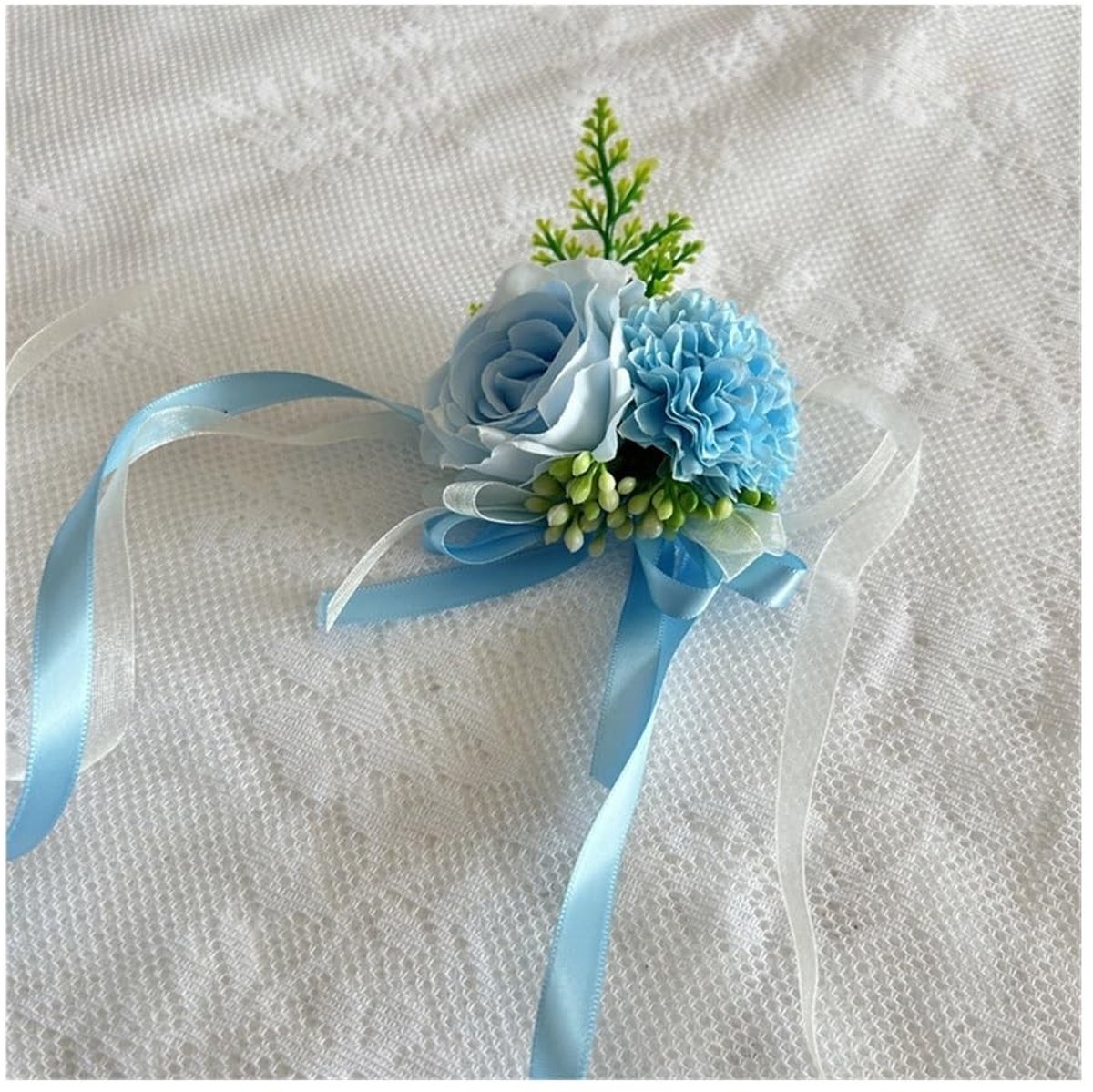 Rozen Pols Corsage - 3 Stuks voor Bruidsmeisjes, Wit