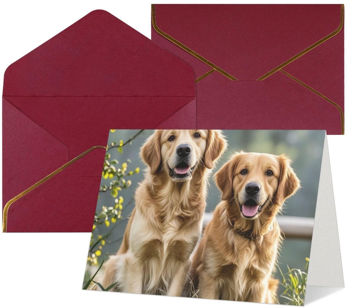 Verjaardagskaarten met Golden Retrievers - Blanco voor elke gelegenheid