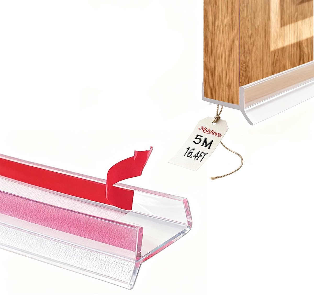 Siliconen Door Seal - Transparant - 5 Meter