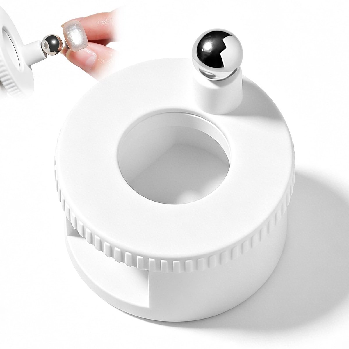 U-vormige Nagelart Set - 360° Rotating Magnet met Glazen Kralen