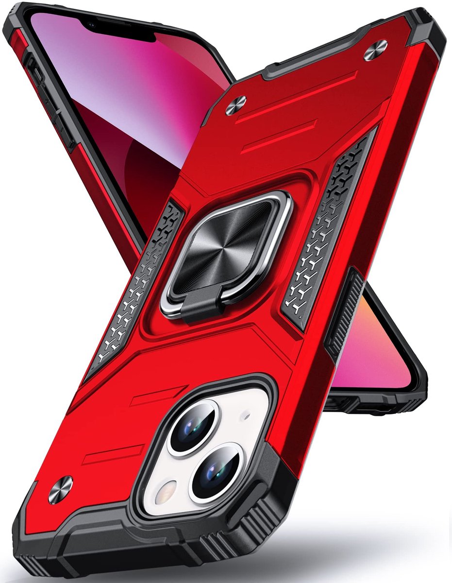 Hoes voor iPhone 13 Mini - Schokbestendig met metalen ringstandaard